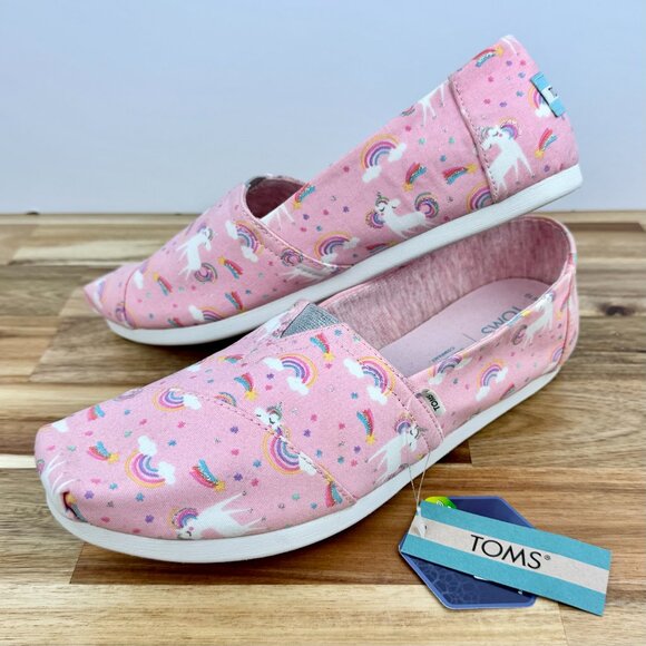 NEW‎ Toms Alpargata Pink Unicorn Loafer Shoes Women's Size 10 - Picture 8 of 9